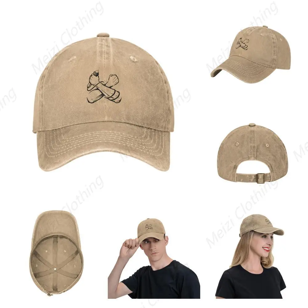 Cross hands with microphone men's baseball cap retro truck cap golf dad cap image 6