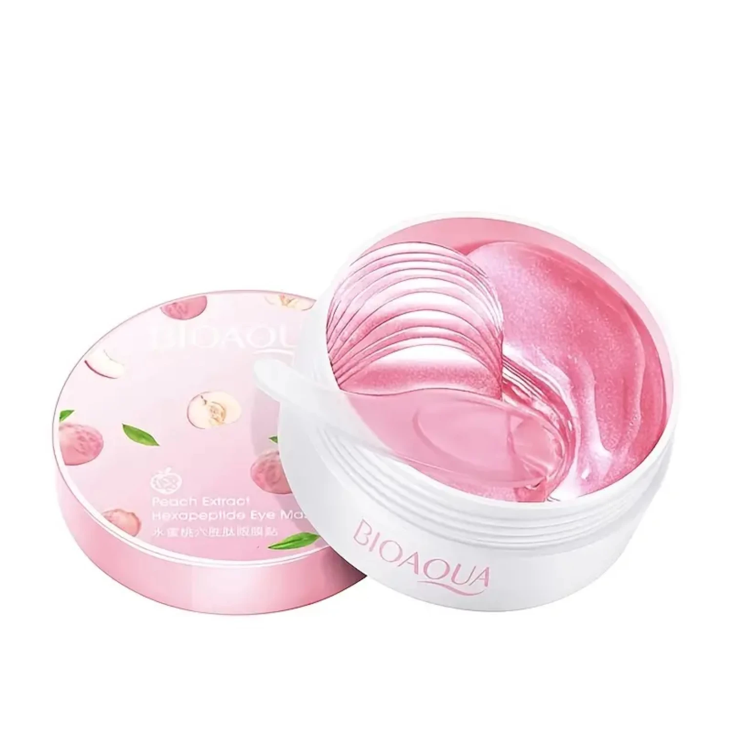 

Moisturizing Peach Hexapeptide Eye Mask to Reduce Dark Circles and Puffiness, Rejuvenating Anti-Aging Eye Treatment for Brighter