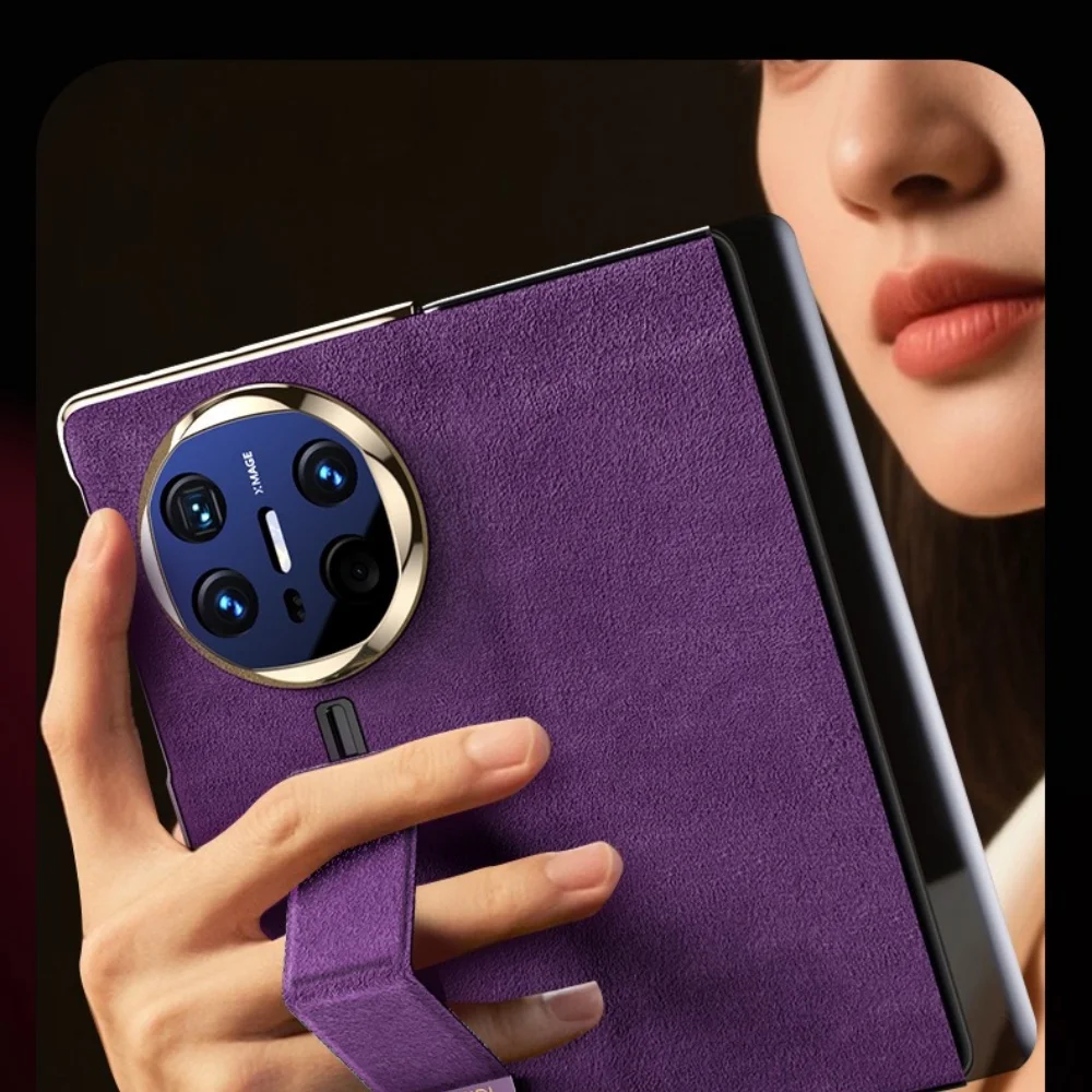 

Premium Alcantara Leather Wristband Flip Case for Huawei Mate X6 X5 Magnetic Business Cover