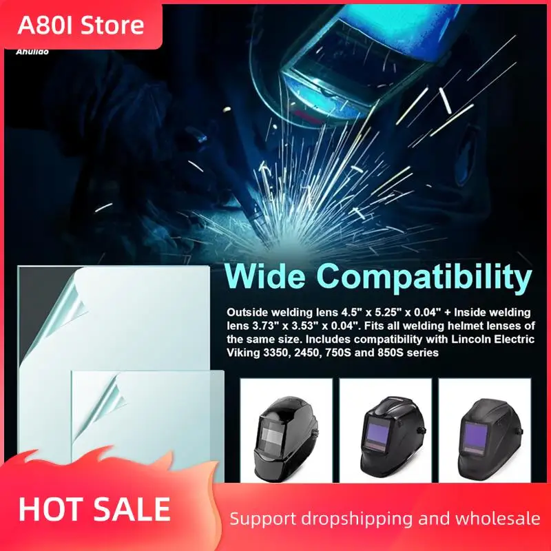 

A80I 20Pcs 3350 Welding Helmet Lens For Electric Viking Welding Hood Cover Clear Lenses- For 2450 750S 850S KP2898-1 Outside
