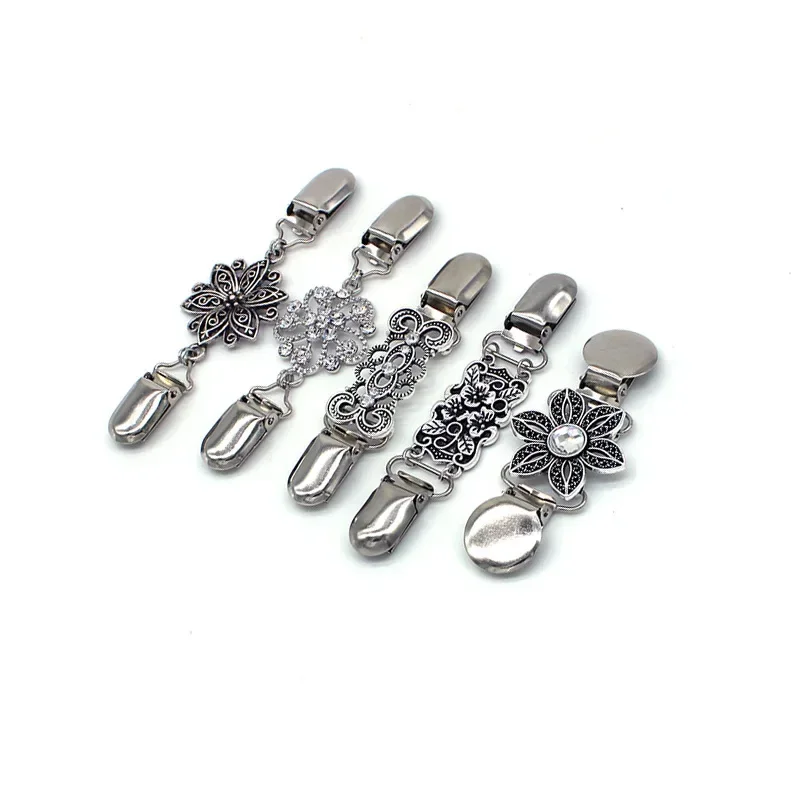 Fashion Sweater Cardigan Clip Duck-mouth Clips Flexible Pin Brooch Shawl Shirt Collar Buckles For Clothing Decor