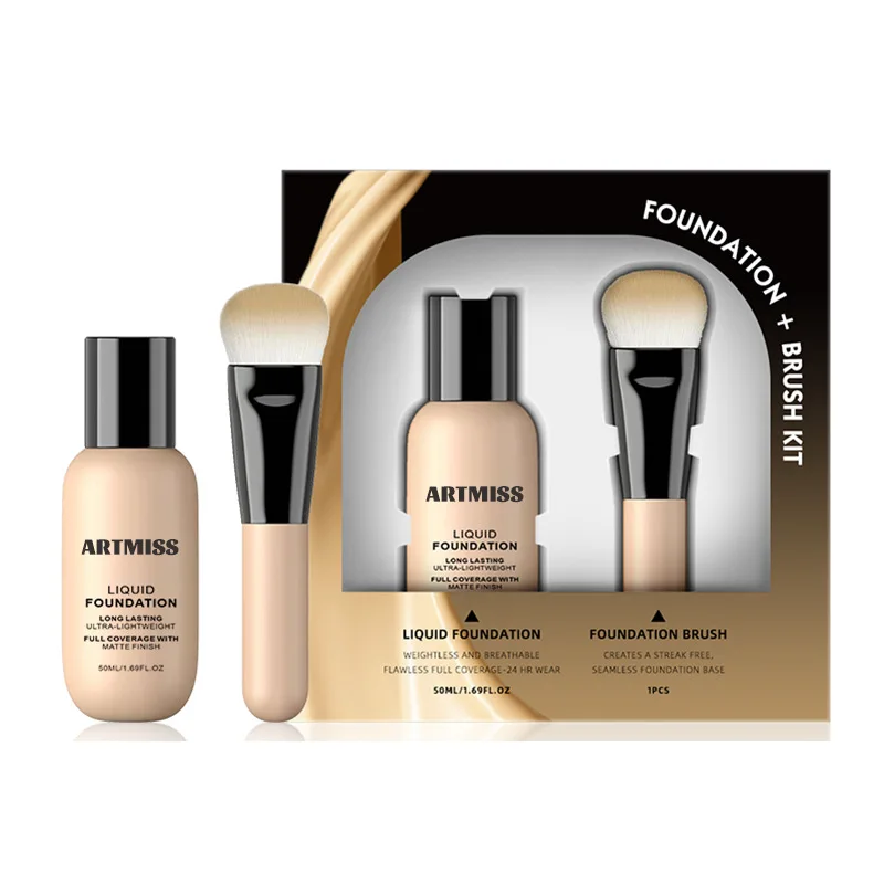 

ARTMISS 30ml Concealer Liquid Foundation for A Long Time Waterproof Moisturizing Professional Makeup Delicate Sweat-resistant