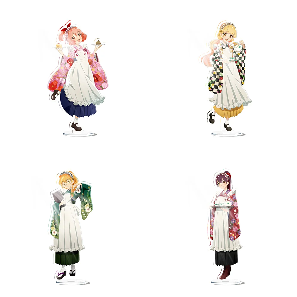 Anime Yuri Is My Job! 15cm Acrylic Stand Keychain Sumika Chibana Kanoko Mamiya Accessories Decor Gifts Tabletop Decorations