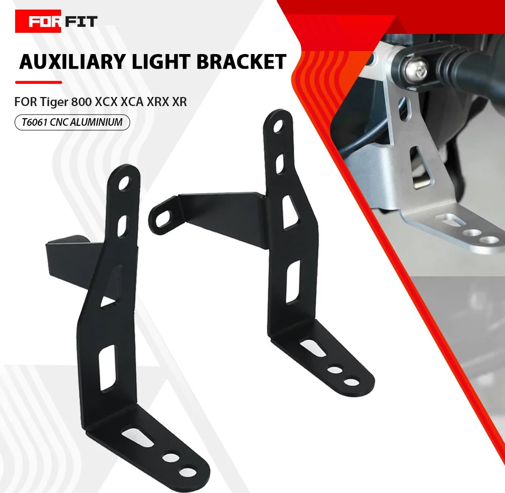 

For Tiger 800 XC XCA XCX XR XRT XRX XCA XCX 2010-2024 2023 2022 Motorcycle Auxiliary Light Mount Holder Lower Fog Lamp Bracket