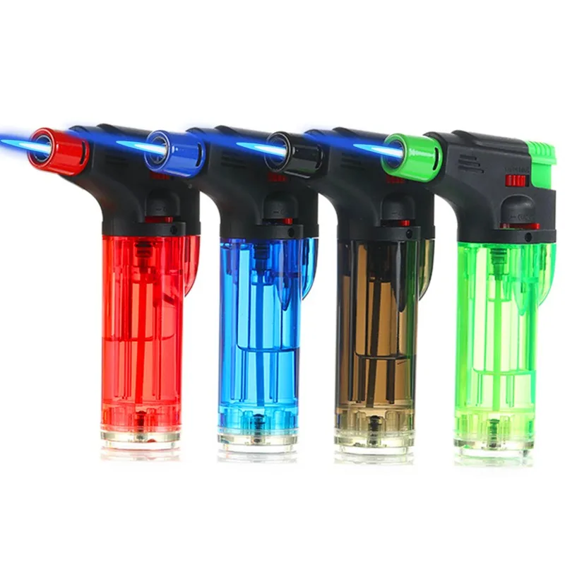 

Cheap Jet Flame Torch Lighter Adjustable Flame Windproof Refillable Butane Lighters for Gifts Outdoor Indoor Smoking Accessories