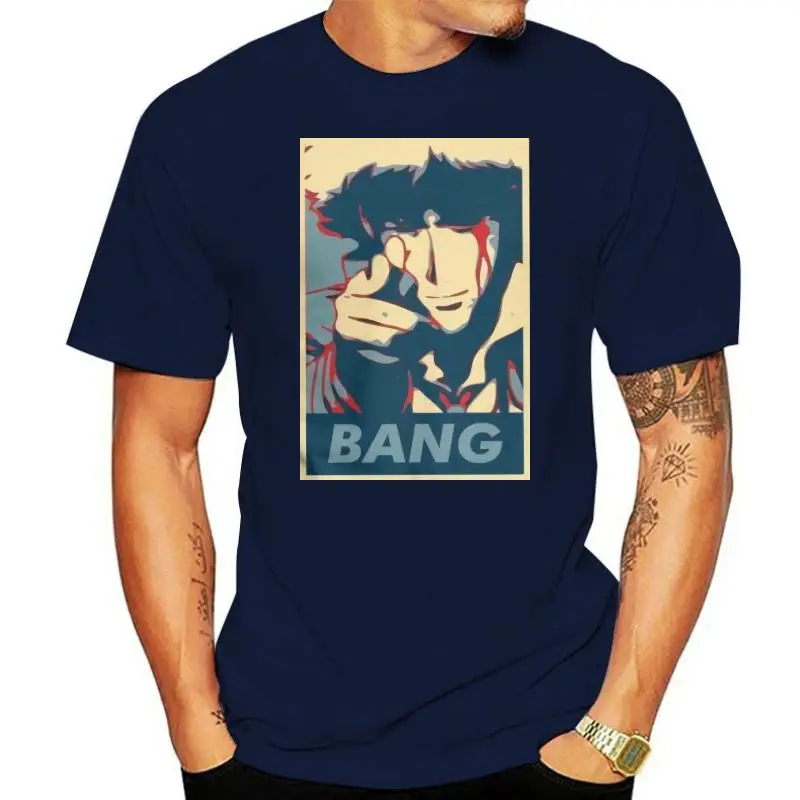 

Cowboy Bebop T-Shirts for Men Bang Spike Spiegel Short Sleeve Novelty Tee Shirt Crewneck Cotton Tops Print T Shirts