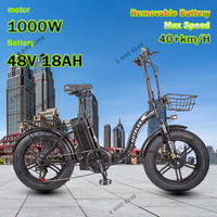 Electric bike KETELES KF9 1000w 48V 18AH dual motor lithium battery Electric bicycle mountain Adult off-road foldable E-bike