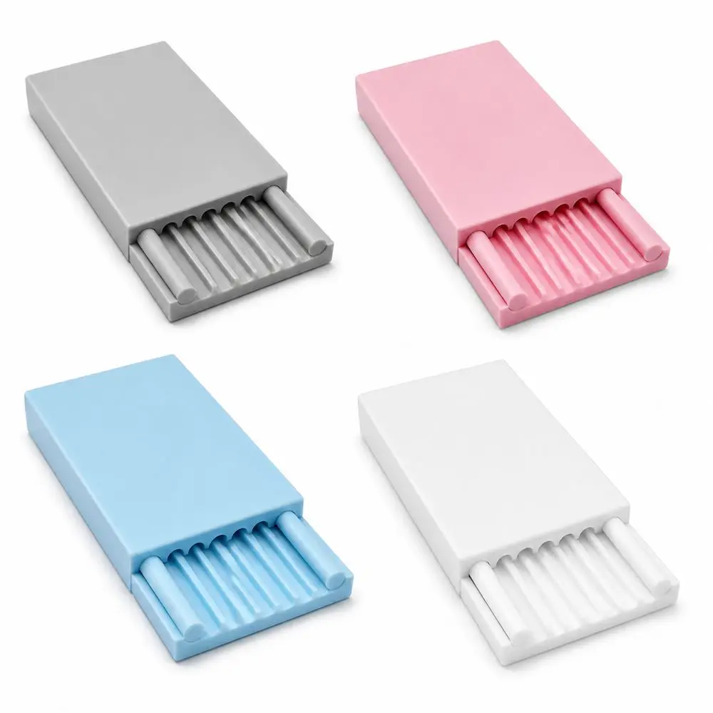 4PCS Plastic Clay Gel Ball Maker Tool Sliding Structure Reusable Nail Art Roller Grooved Rolling Surface Nail Art DIY
