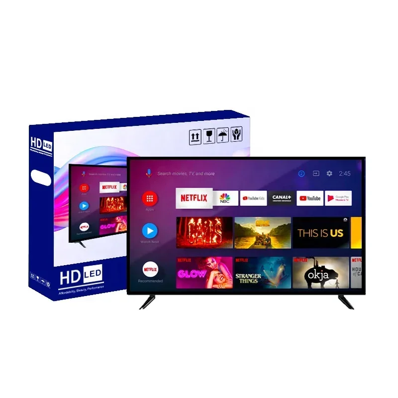 Regular TVs accept custom logos OEM Android TVs 4K smart TVs 50 55 65 75 85 inch unbreakable LED TVs