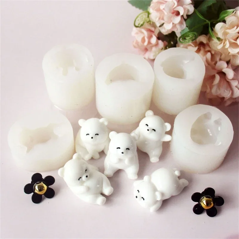 W3JE Easy to Use Bear Silicone Molds High Temperatures Resistant Silicone Bear Baking Molds for Sweet Dessert
