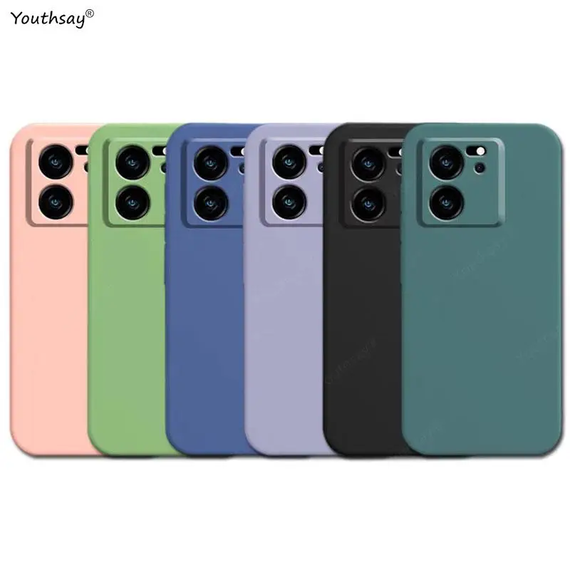 For Xiaomi 13T Pro Case Xiaomi 13T 12T 13 Pro Cover Funda Coque Soft Original Liquid Silicone Phone Case Xiaomi 13T Pro