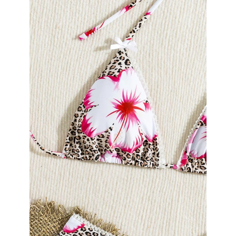 Sexy Fashion Hot Girl Mehrfarbiges zweiteiliges Sommer-Strand-Party-Bikini-Set