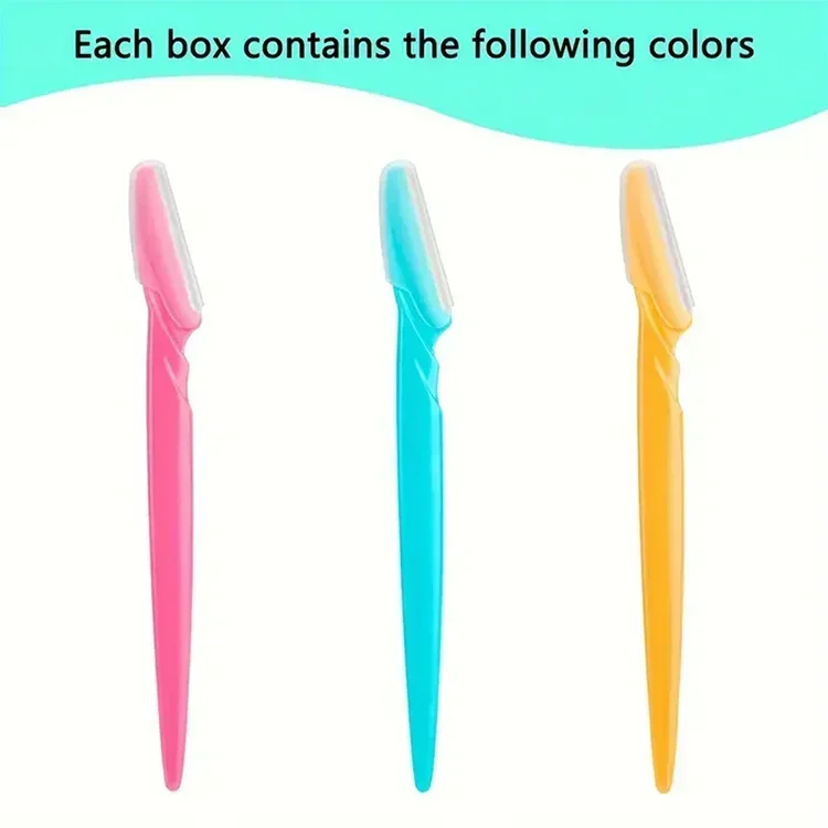 30 Pcs Eyebrow Blade for Exfoliating Dermaplaning Women, Multipurpose Facial Blade with Precision Cover, Safety Beauty