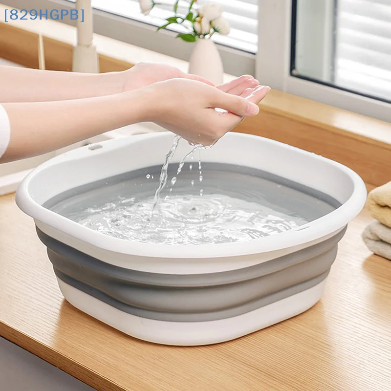 

【HGPB】Travel Big Washbasin Folding Washbasin Portable Household Compression Basin For Student Dormitory Bathroom Accessories
