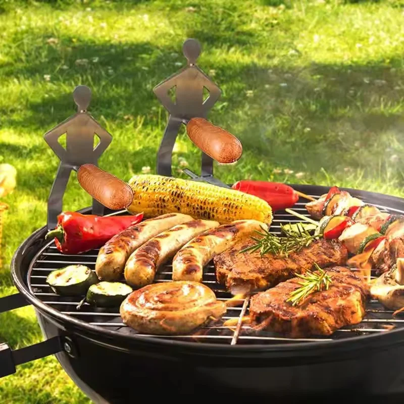 

Stainless Steel Funny BBQ Sausage Holder | Portable Grill Rack for Sausages | Camping & Picnic Essential with Humorous Design