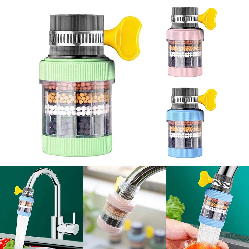 6Layer Faucet Filter Faucet Bubbler Swivel Water Saving Shower Water Purifier Head Kitchen Faucet Nozzle Adapter Sink Accessorie