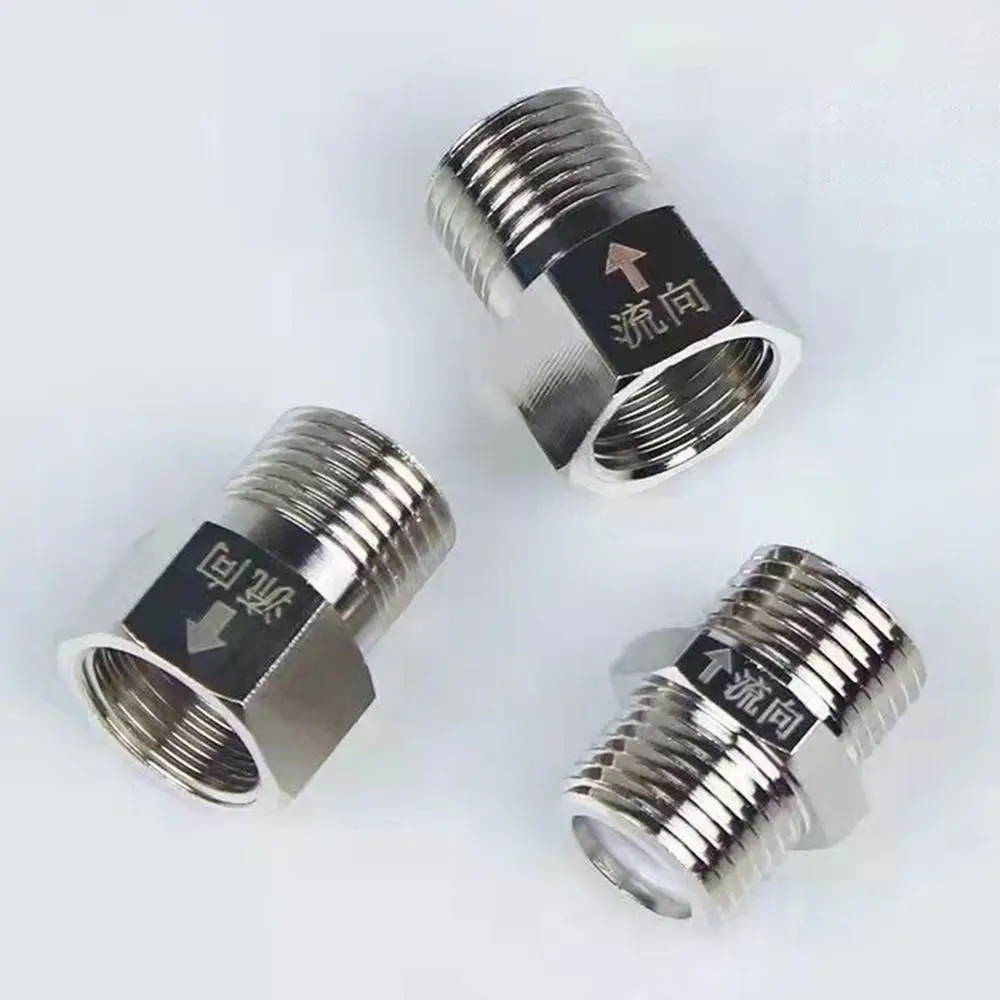 Durable Male Female Thread One-way Valve Nickel Plated 1/2