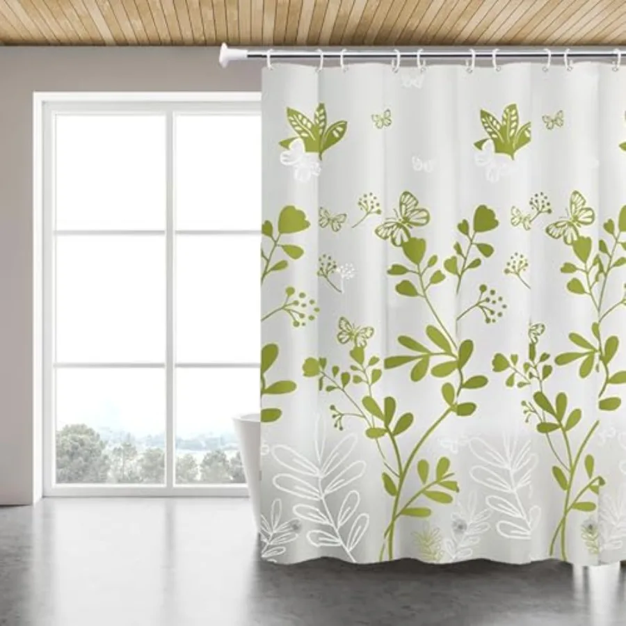 

Shower Curtain Liner 4G PEVA Shower Liner Plastic Waterproof Shower Curtains with Grommet Holes and 3 Magnetic Weights Butterfl