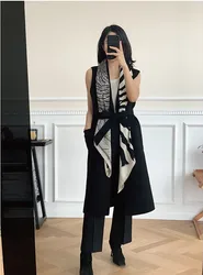 Horse Print Luxury Silk Wool Scarf Women Large Hand Rolled Edge Shawls Winter Square Bandanas Bag Neck Scarves Accessories