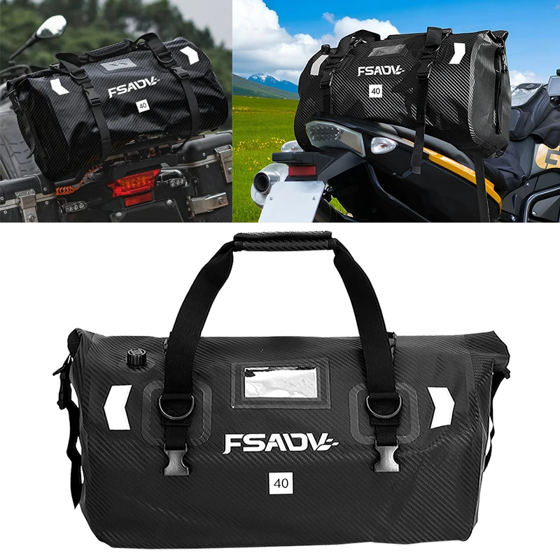 R1200GS R1250GS Motorcycle Waterproof Tail Bags Outdoor Luggage Bag 40L/66L Motorbike Luggage Backpack Motorcycle Seat Bag