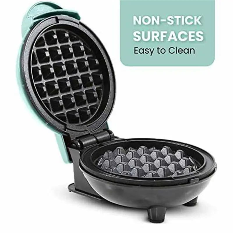 M02K-Electric Nonstick 4.5Inch Mini Waffle-Maker,Compact Design Sandwich, Eggs, Easy To Clean Red EU Plug Easy Install Easy To U