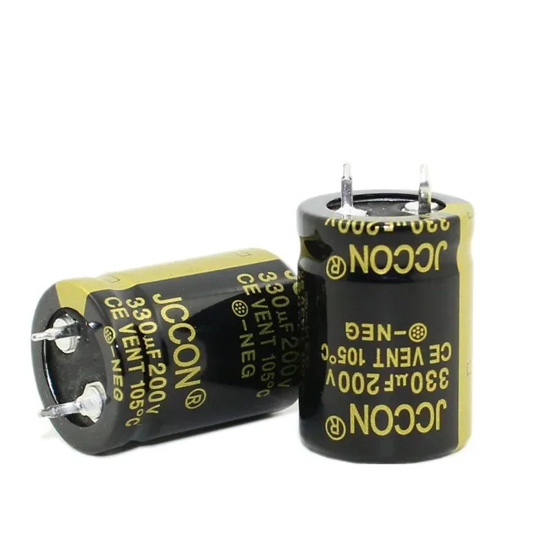 

Power Capacitor 200v330uf JCCON Thick-foot Electrolytic Capacitor Volume 22x30 Inverter Power
