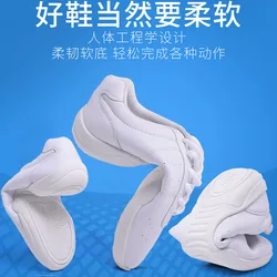 Adult Competitiveaerobics Shoes White BreathableLightweight Soft Bottom Cheerleading Kids Sports Dance Body Building shoes D01