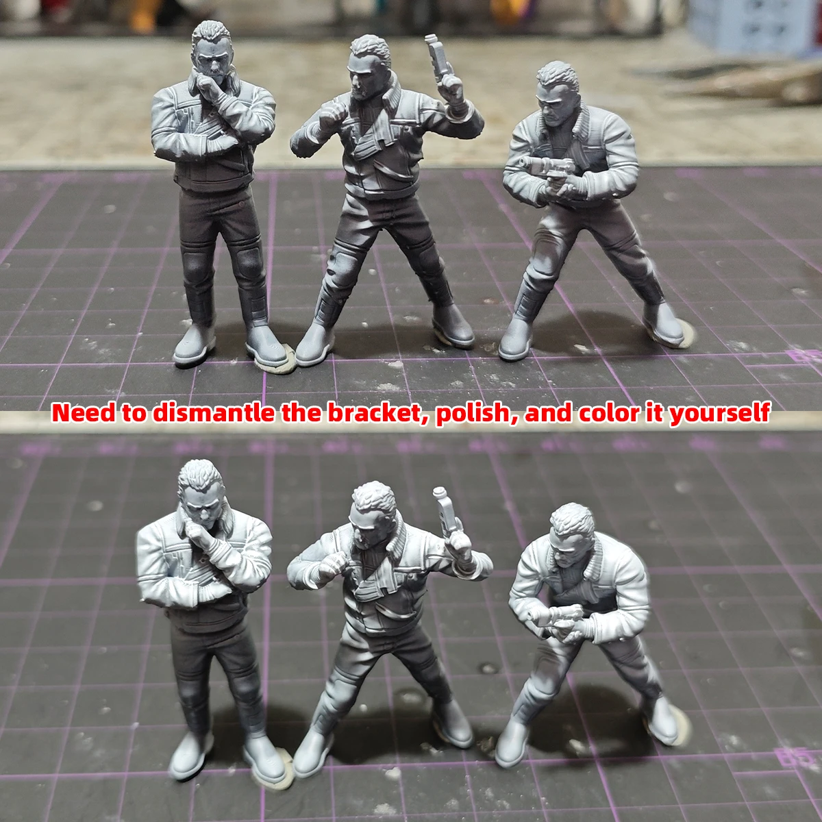 1/35 1/48 1/60 1/72 1/100 1/144 Modellbausatz 3D Harz Miniatur Soldatenfiguren Diorama Unbemalt Sci-Fi Detektiv DIY – Detail 2
