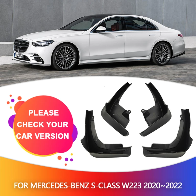 Mudguards For Mercedes-Benz S-Class W223 Sports 2020~2022 Mudflaps Fender Flap Splash Guards Cover Car Styline Wheel Accessories