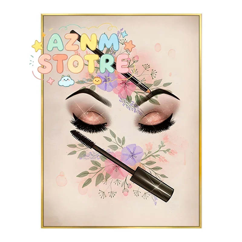 Vintage Fashion Makeup Poster Beauty Salon Nail Decorative Paintings Prints Nordic Canvas Wall Art Pictures Bedroom Decoratio