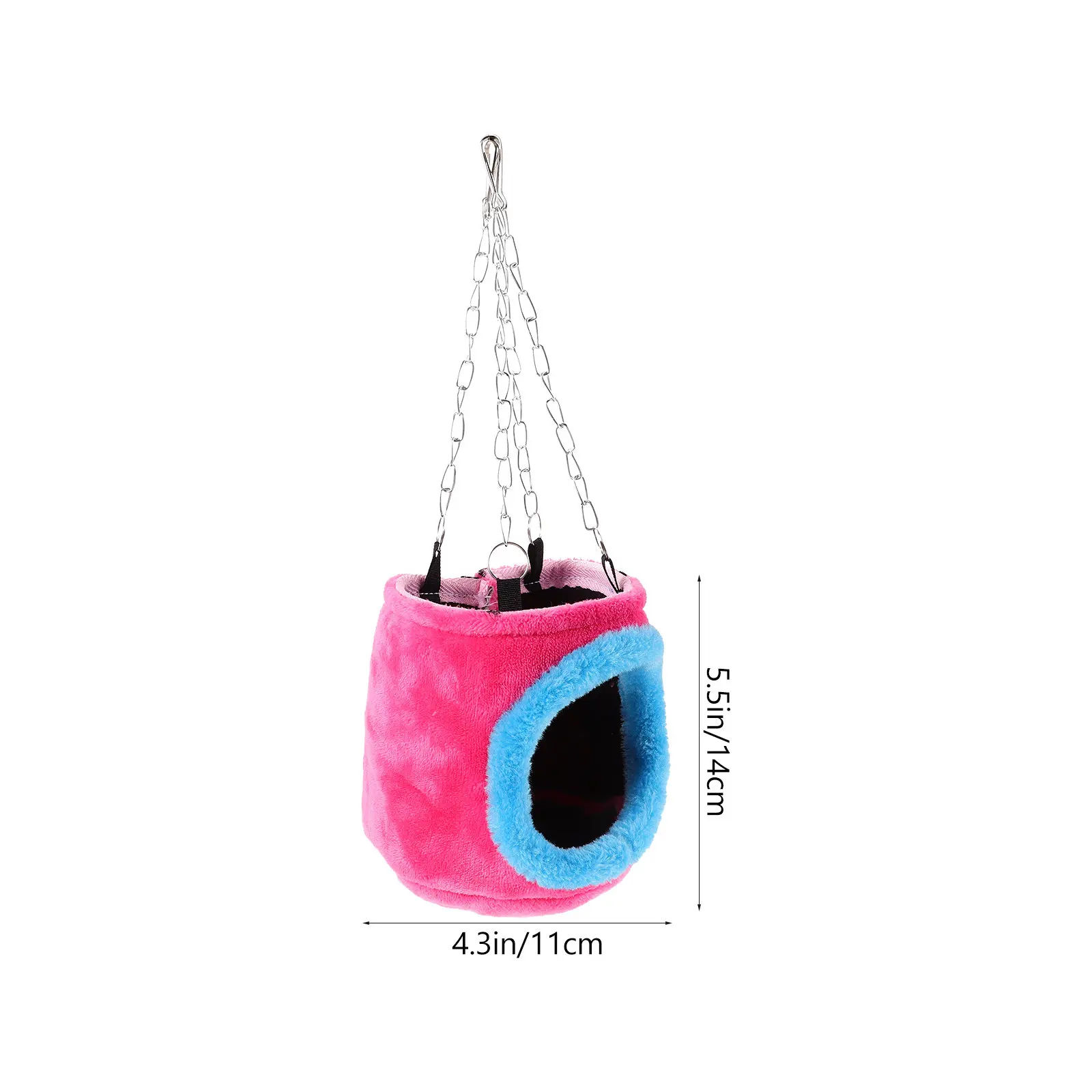 Cotton Nest Random Color 11x14cm Thick Material Warm Hut Squirrel Chinchilla Guinea Pig Rat 4 Clips Portable Winter Animal Cave
