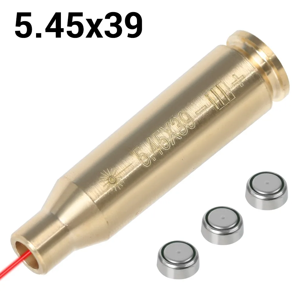 5.45x39mm Red Dot Laser Bore Sight Brass Boresight Cartridge Bore Sighter Power Laser Pointer for Hunting Shooting Airsoft Hunt