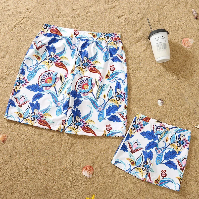 Family Matching Swimwear Women Baby Girl Swimsuit Boys Men Shorts Bathing Suit Mother And Daughter Matching Swimsuit
