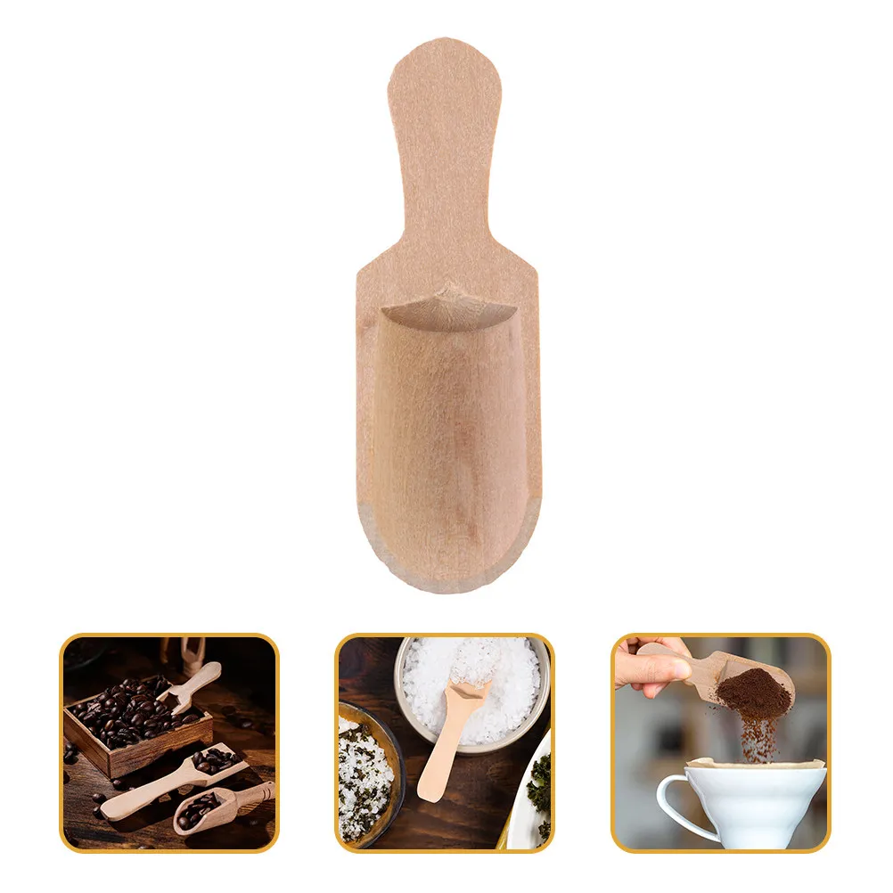 10Pcs Mini Wooden Spoons for Seasoning Salt Tea Coffee Flour Nuts Raisins Bath Salt Kitchen Condiment Scoop Fine Craftsmanship