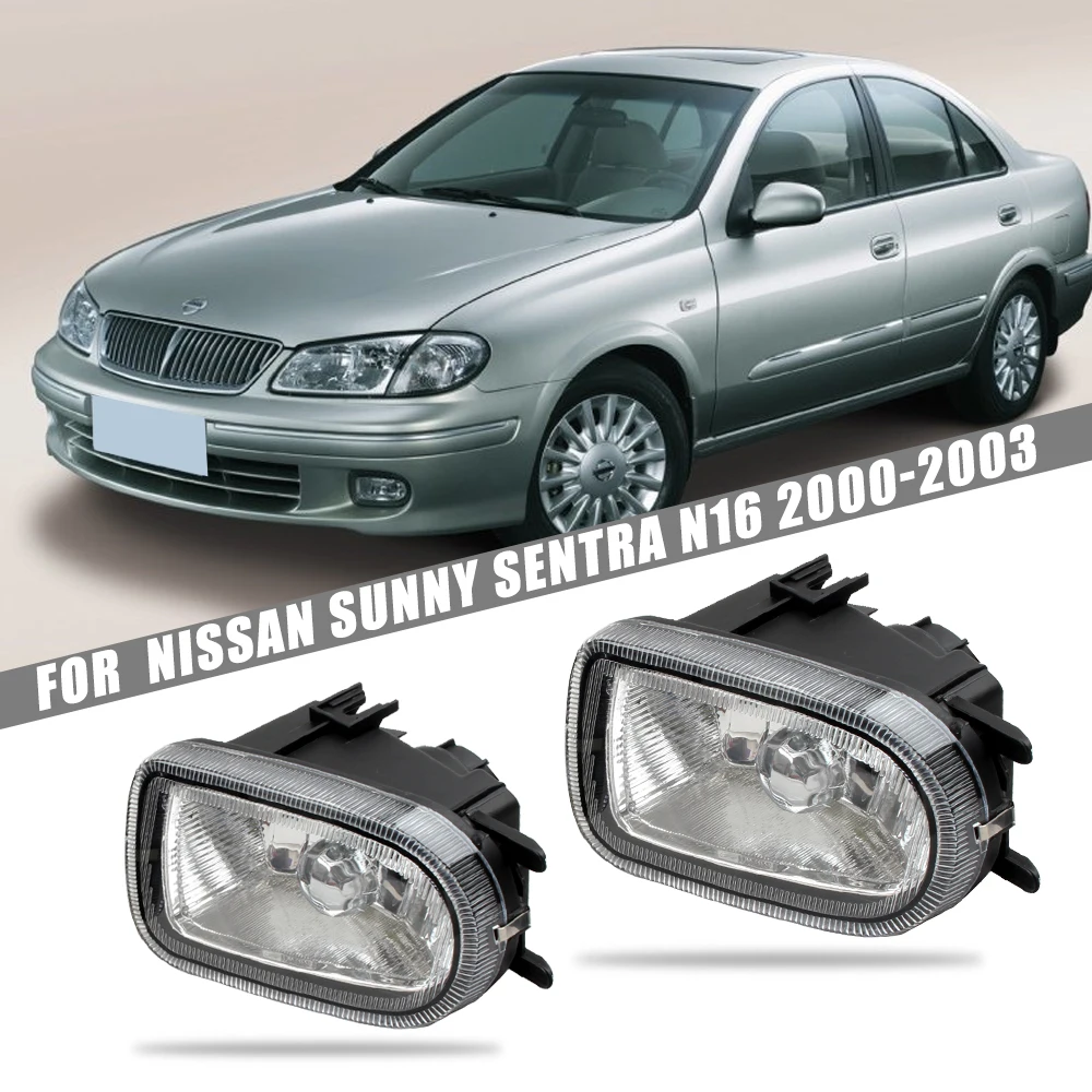 

DLAA Front Bumper Fog Lamp Upgrade FOR Nissan Sunny Sentra N16 2000 01 02 2003 Version Additional Foglight Set Switch + Wiring