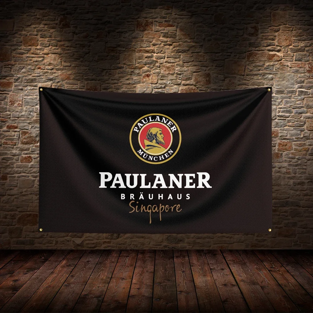 3x5 Ft P-Paulaners  Flag Polyester Printed Beer Wines Flags for Room Garage Decor