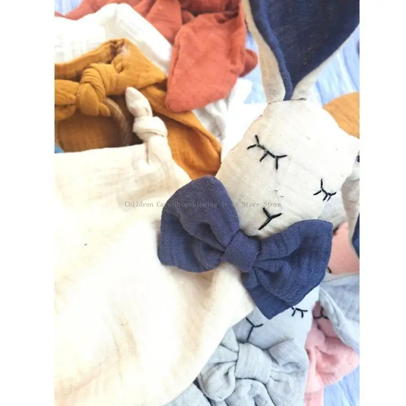 

Baby Towel Bunny Soothe Appease Towel Teether Ring Newborn