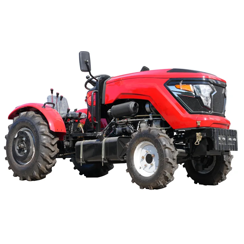 High Power 60HP 4WD Farm Tractor with Multiple Attachments Implements for Plowing Planting Mowing and Construction  Customized