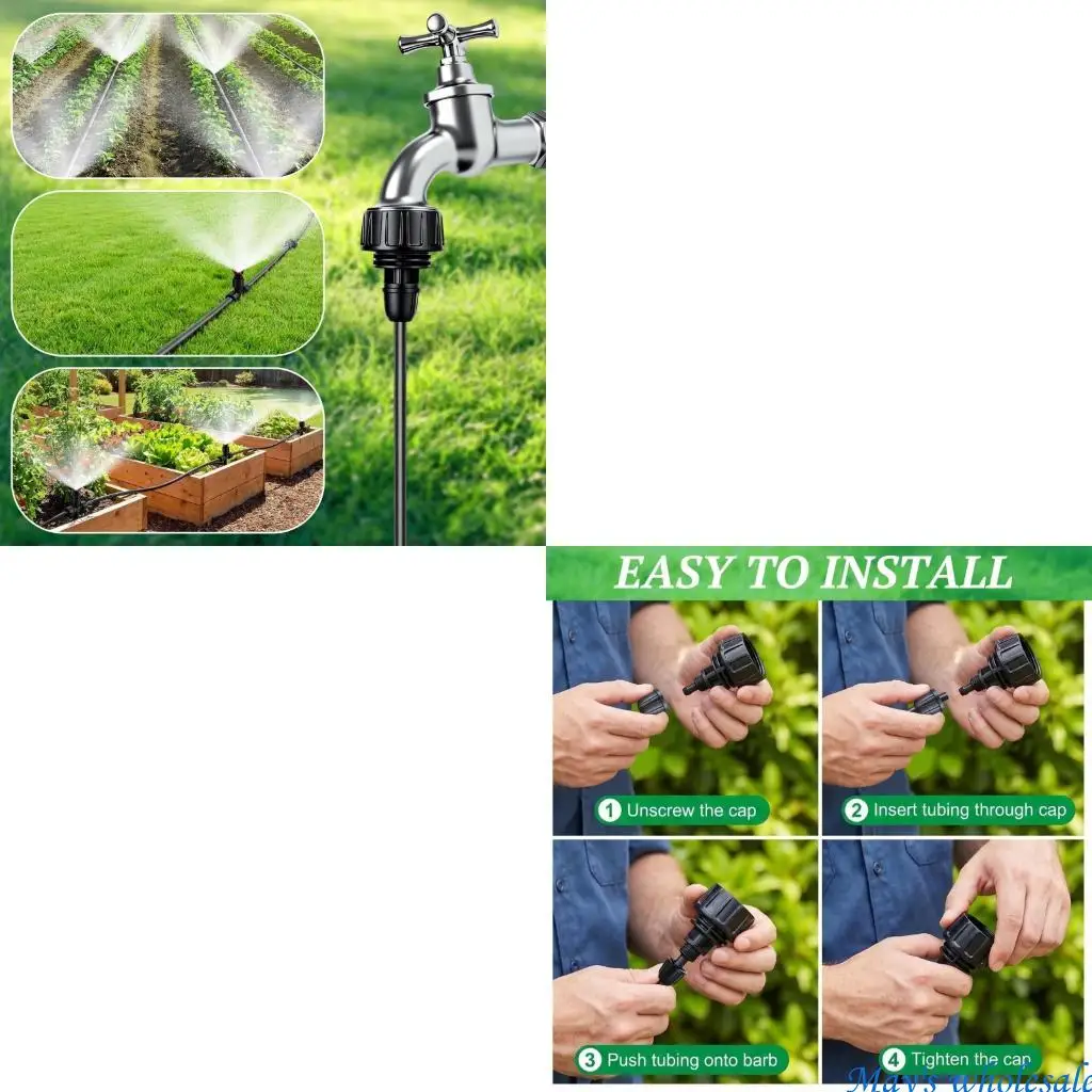 12Pcs Strong Plastic Hose End Caps with Lock Design Corrosion Proof Barbed Fitting for Secure Pipe Connection In Garden 448A