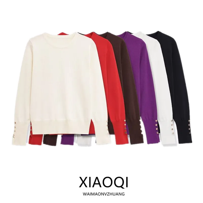 

Autumn Winter New Sle Women's Knitted Long Sve Basic round Ne Pullover Design Commute Sle 2025 88578