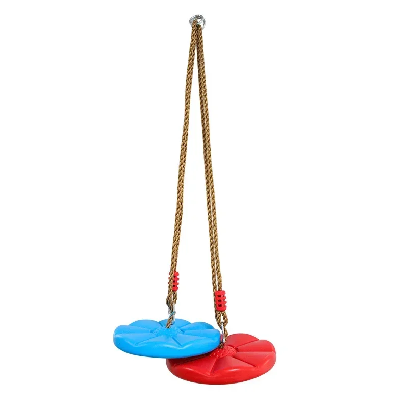 Balanço de disco infantil, esportes internos e externos, vermelho, azul, engrossado, pétala octogonal, brinquedos de balanço, cadeira de balanço