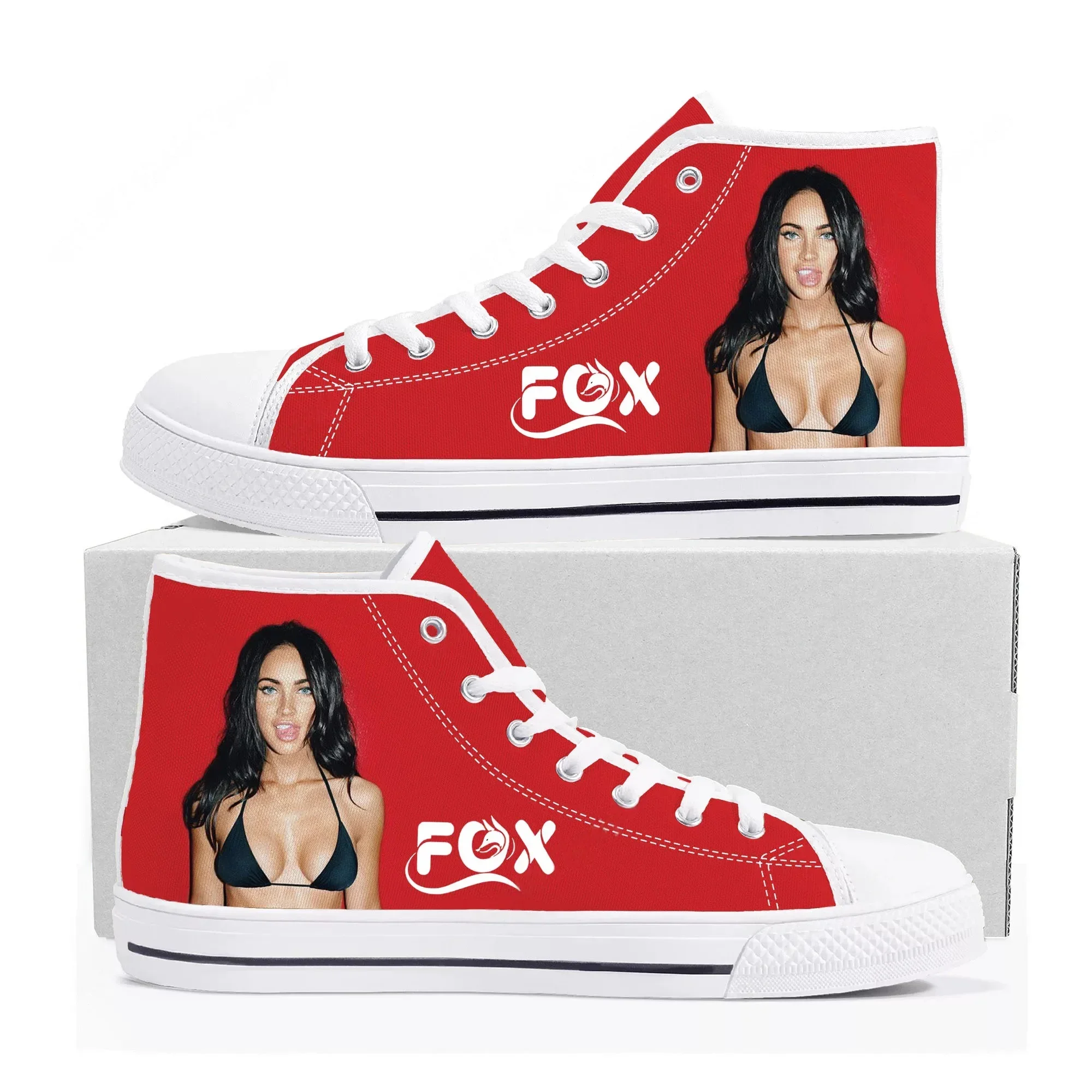 

Megan Fox Actor Singer High Top High Quality Sneakers Mens Womens Teenager Canvas Sneaker Ghana Hiking Casual Shoes Custom Shoes