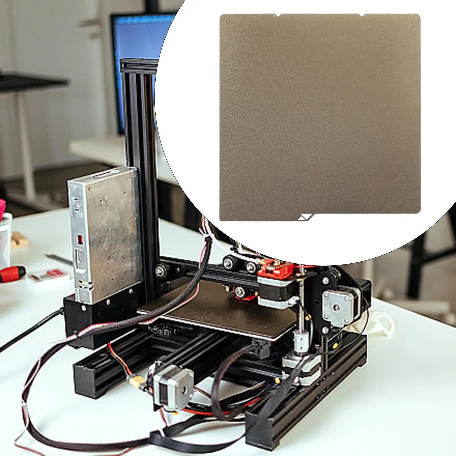 

Сменная рабочая пластина для 3D-принтера, сильная адгезионная платформа для печати, высокопроизводительный двухсторонний текстурированный лист с поверхностью Pei для S1C