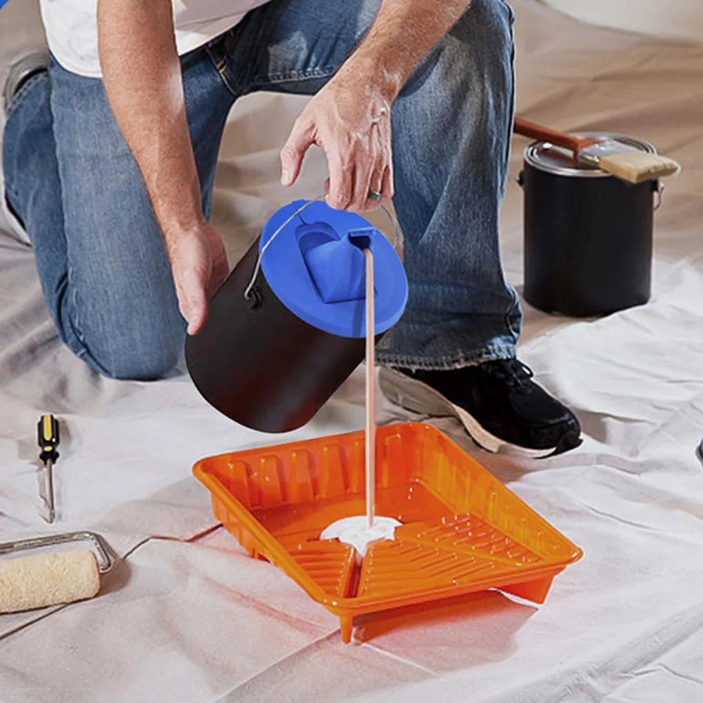 New Retractable Spout with Collapsible Spout with Ventilation Hole Paint Pouring Supplies Paint Can Lid for Paint Storage Sealed