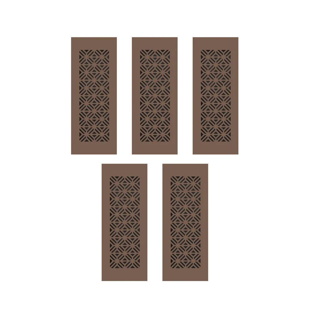 5-pack-aluminum-alloy-ventilation-hoods-for-cabinet-and-wardrobe-doors-with-floral-pattern-grid-design-brown-white-black
