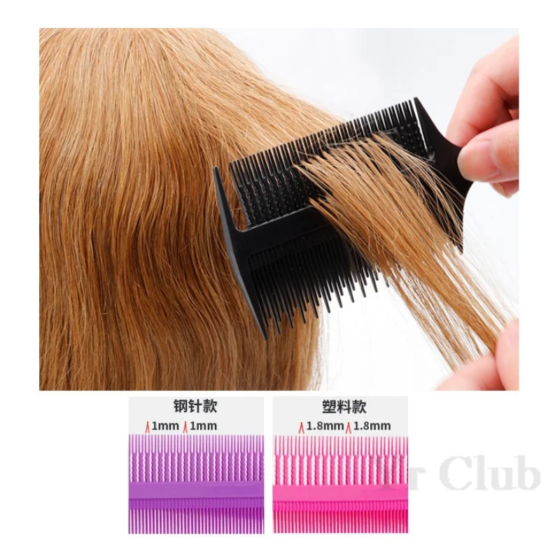 2Pcs/Set Spot Dyeing Combs Double Sided Hairbrush Hair Styling Comb Hairstylist Pointed Tail Brush Hair Salon Hairdressing Tools