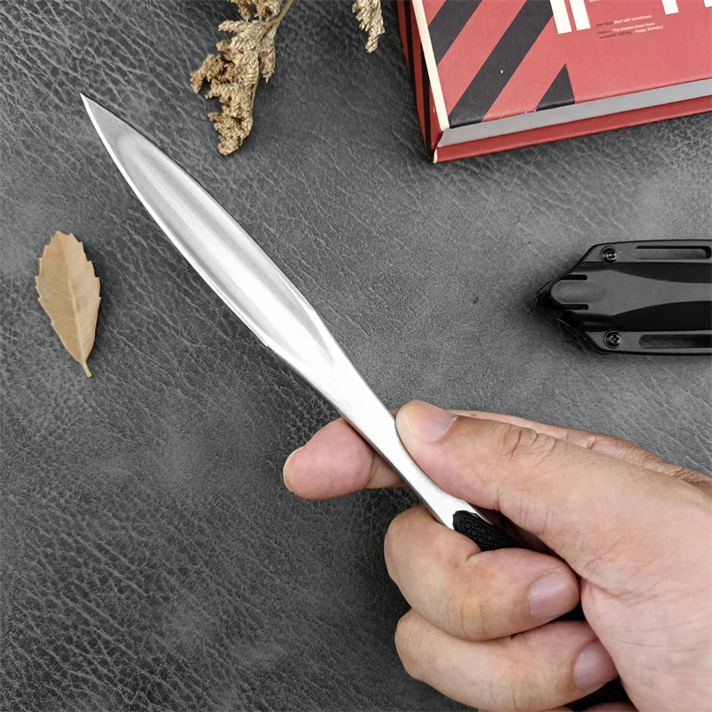 Camping Hiking survival rescue hunting military portable multi-purpose EDC tool 440c blade rubber handle men's gift