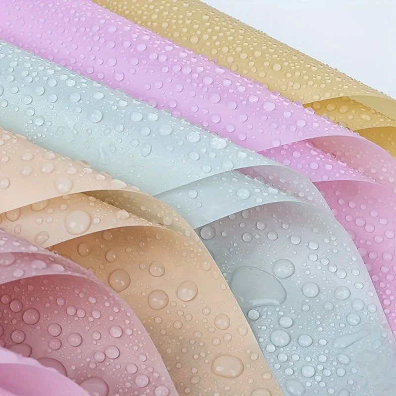 10Pcs Waterproof Solid Color Flower Wrapping Paper Gift Korean Plain Paper