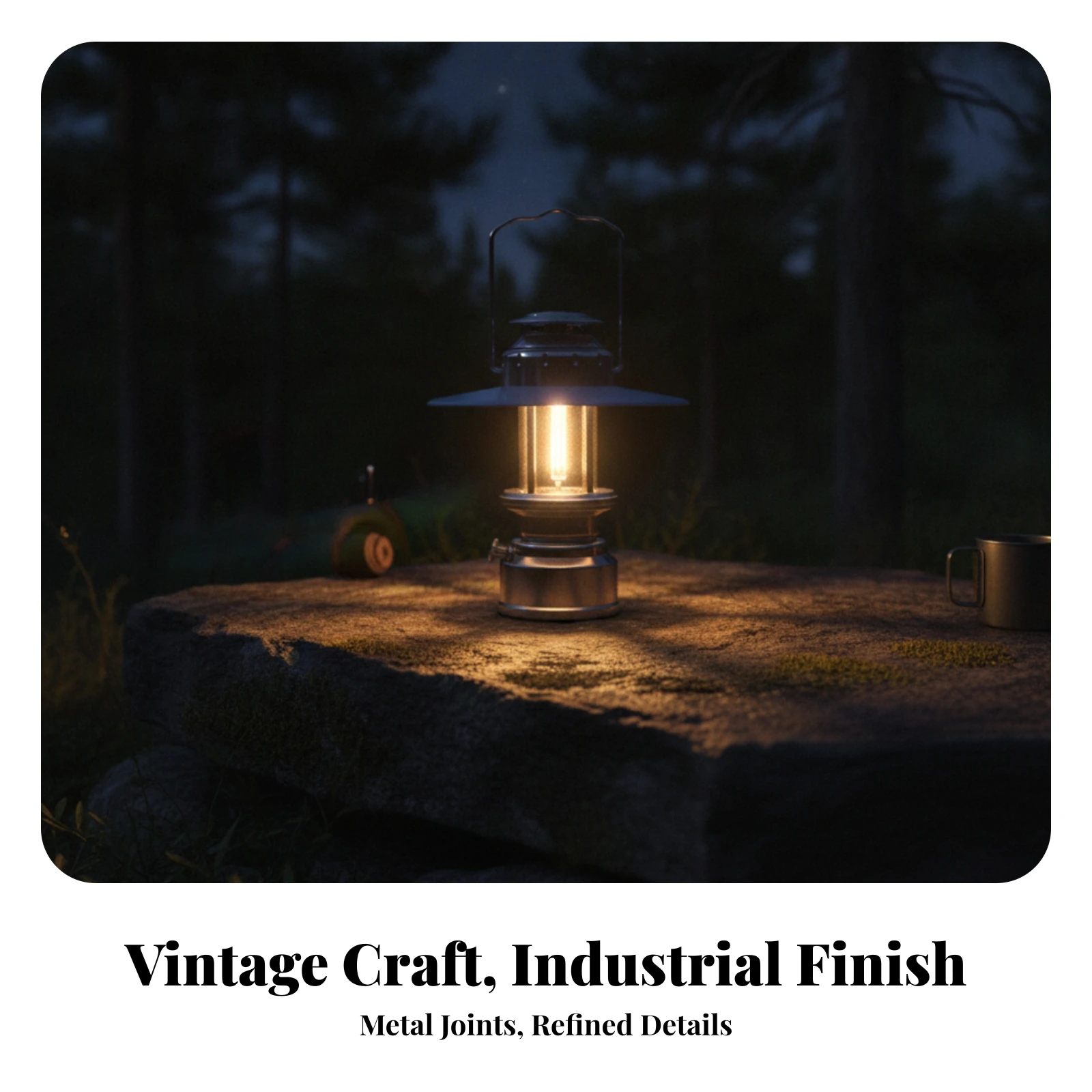 Camping Lantern - Lampu Camping Kompak dengan Pegangan, Terang