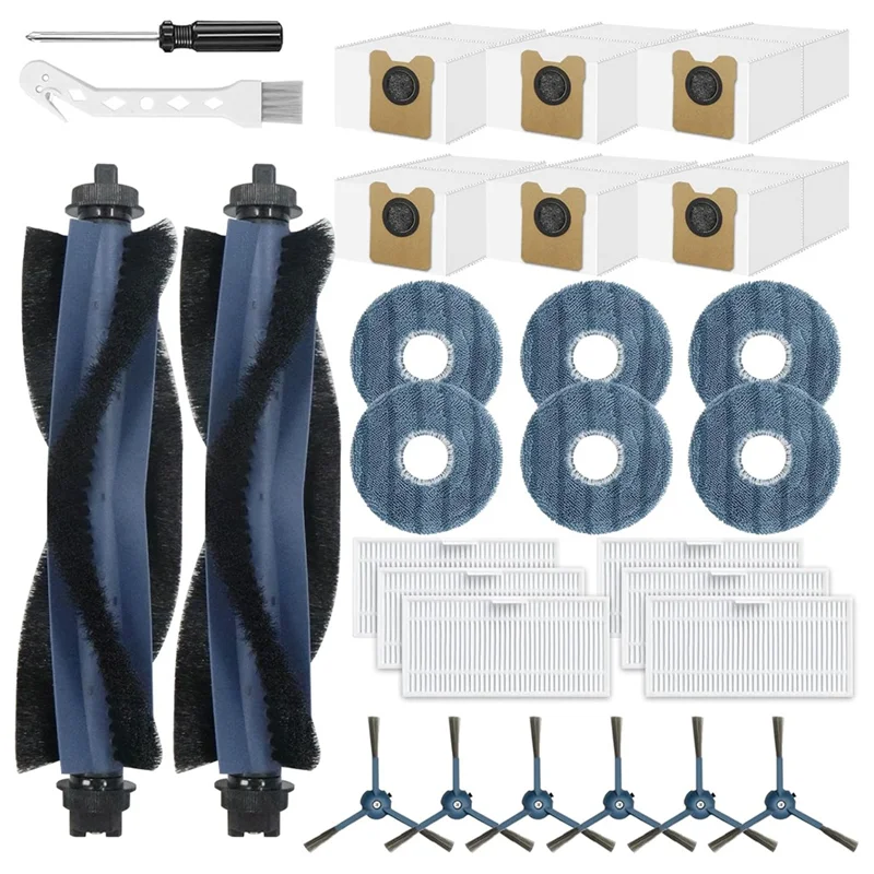 

A50Q-Сменные аксессуары для робота-пылесоса Eufy Omni C20, детали основной боковой щетки, фильтр Hepa, швабра, тканевые мешки для пыли